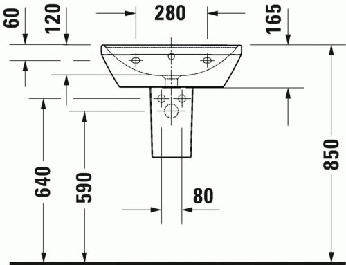 Duravit D-Neo mosdó 55x44 cm 2366550000 (236655)