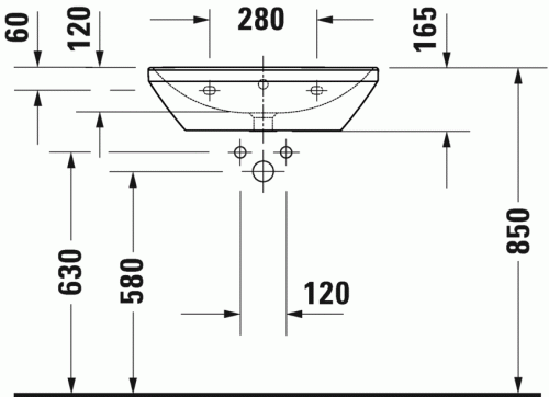 Duravit D-Neo mosdó 60x44 cm WonderGliss bevonat 2366600001