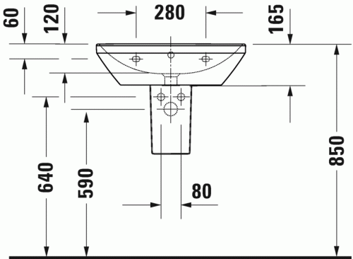 Duravit D-Neo mosdó 60x44 cm WonderGliss bevonat 2366600001