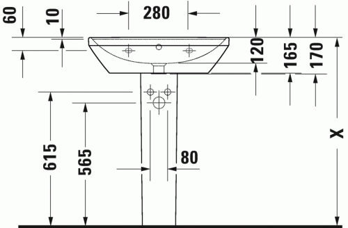 Duravit D-Neo mosdó 65x44 cm WonderGliss bevonat 23666500001