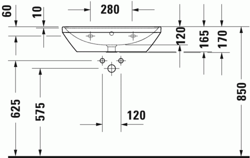 Duravit D-Neo mosdó 65x44 cm WonderGliss bevonat 23666500001