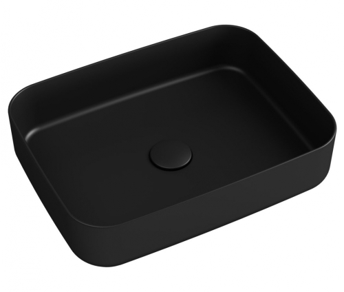 Sapho INFINITY RECTANGLE 50x36cm kerámiamosdó, fekete 10NF65050-2N