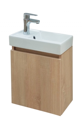 Tboss Sparta 40 alsószekrény kerámia mosdóval, natúr tölgy