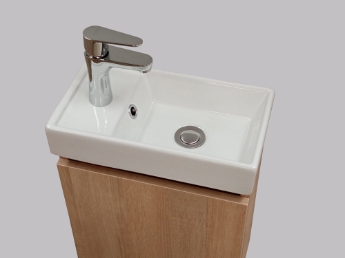 Tboss Sparta 40 alsószekrény kerámia mosdóval, natúr tölgy