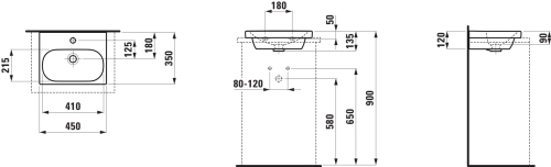 Laufen Lua kézmosó 45x35 cm H8160800001041