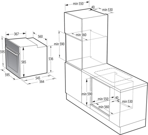 Gorenje beépíthető sütő BOS6737E13X (738004)