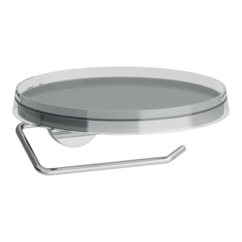 Laufen KARTELL BY LAUFEN WC papír tartó, átmérő 185 mm, tartó lemez átlátszó kristályból H3843320040001