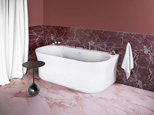 Ravak Ypsilon Wall 178x86 cm szabadon álló kád króm lefolyóval, fehér XC00100028