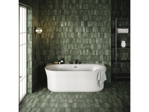 Ravak Ypsilon Wall 178x86 cm szabadon álló kád fekete lefolyóval, fehér XC00100035