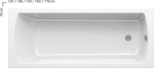 Ravak Classic II 170x70 cm egyenes akrilkád CC51000000