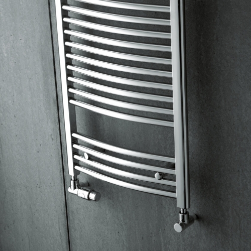 Zehnder Aura íves króm fürdőszobai csőradiátor 775x500 mm PBTCN-080-050 (K)