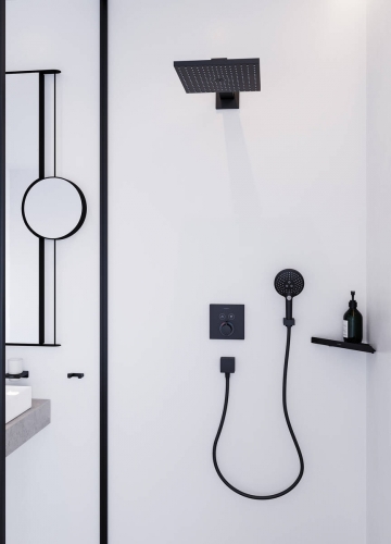 Hansgrohe Raindance Select S 120 3jet króm kézizuhany EcoSmart 9 l/perc matt fekete 26531670