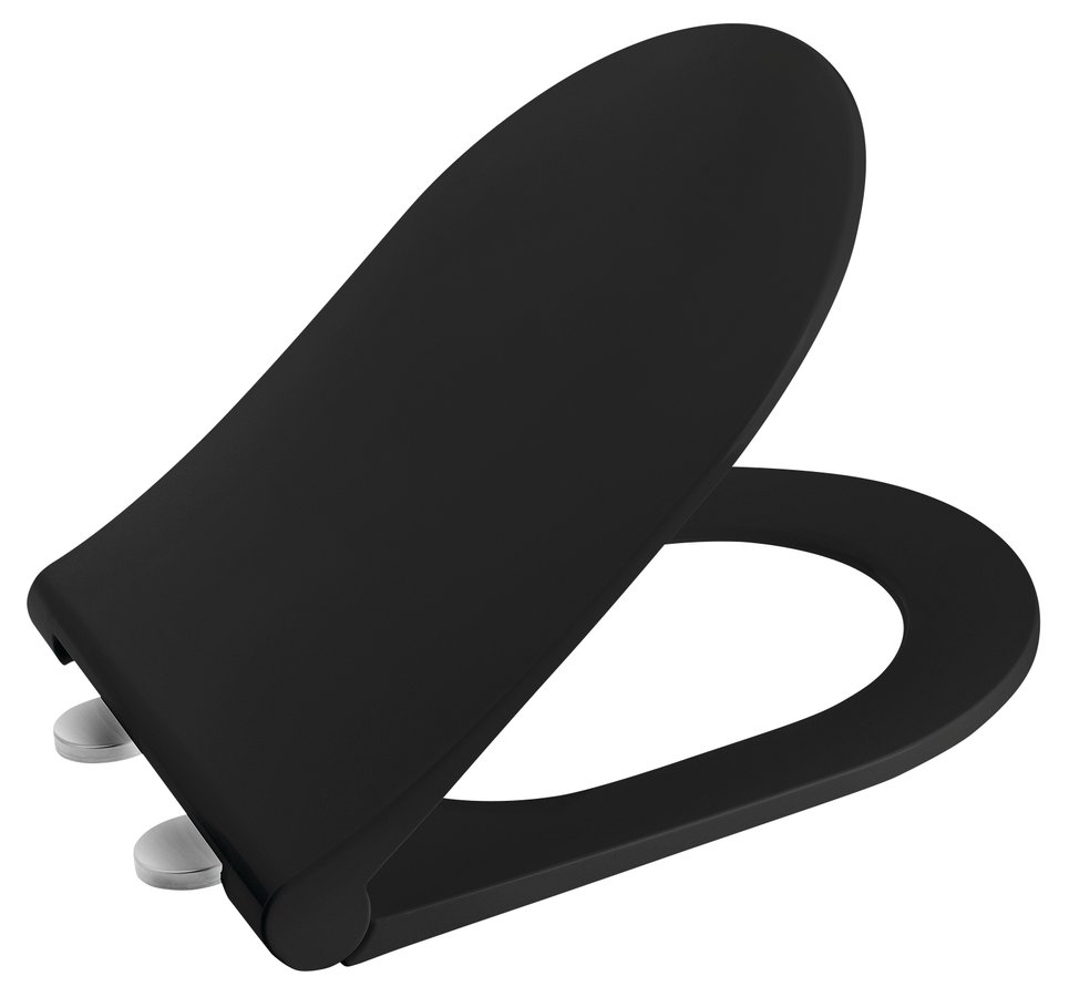 Sapho AVVA SLIM soft close WC-ülőke, matt fekete 100787-110
