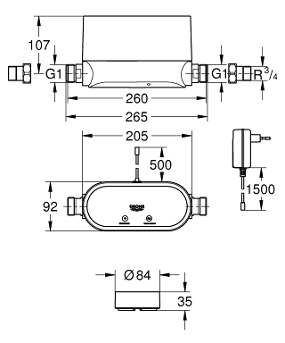 Grohe GROHE Sense Guard Intelligens vízszabályozó szett 22502LN1