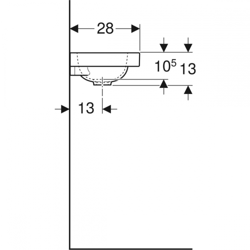 Geberit iCon Light kézmosó 38x28 cm balos 501.831.00.1
