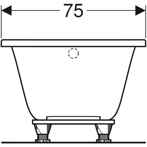 Geberit Selnova egyenes fürdőkád lábakkal, 170x75cm 554.285.01.1