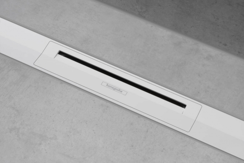 Hansgrohe RainDrain Flex zuhanylefolyó színkészlet 1200, méretre vágható, matt fehér 56047700
