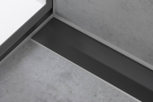 Hansgrohe RainDrain Flex zuhanylefolyó színkészlet 800, méretre vágható fali illesztéshez, matt fekete 56051670