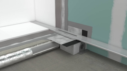Hansgrohe RainDrain Flex zuhanylefolyó színkészlet 900, méretre vágható fali illesztéshez, szálcsiszolt fekete króm 56052340