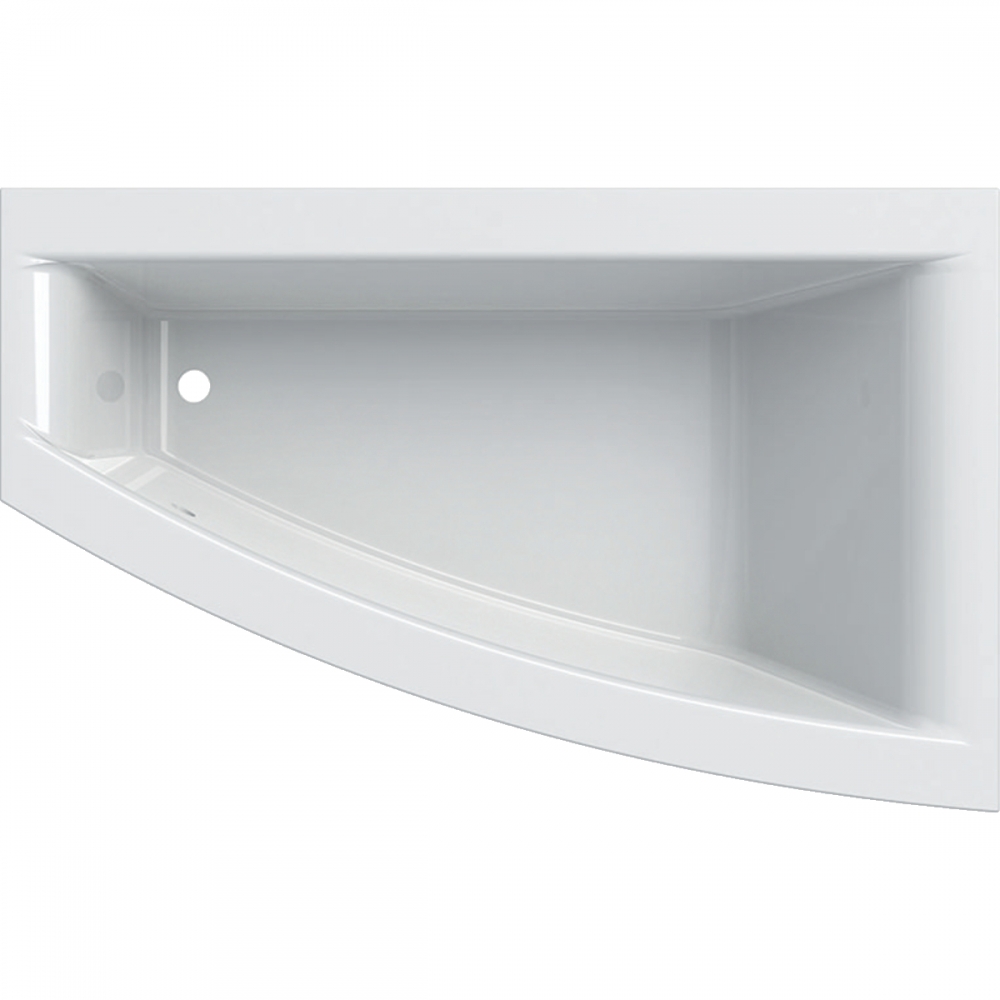 Geberit Selnova Square aszimmetrikus fürdőkád lábakkal 160x100 cm 554.290.01.1