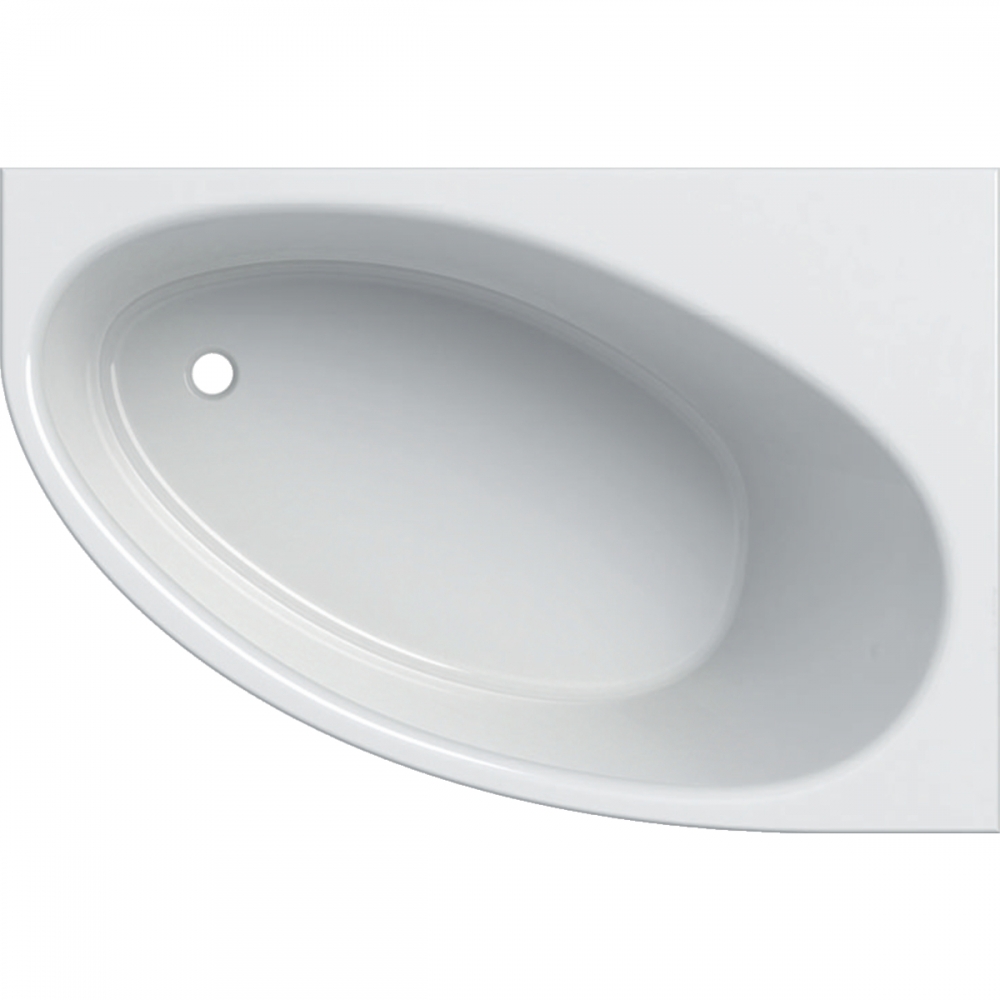 Geberit Selnova aszimmetrikus fürdőkád lábakkal 150x100 cm 554.273.01.1