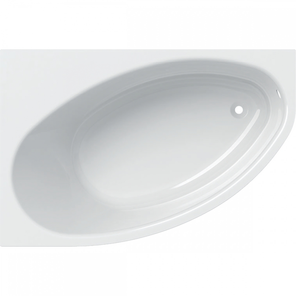 Geberit Selnova aszimmetrikus fürdőkád lábakkal 160x100 cm 554.274.01.1