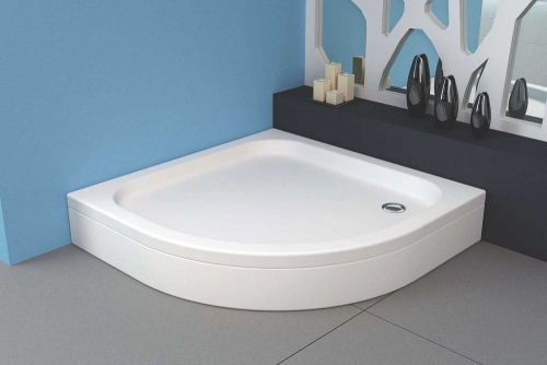 Kolpa-San Eco Quat TKP 90x90 cm negyedköríves zuhanykabin ezüst profillal + Ontex előlapos zuhanytálca + szifon