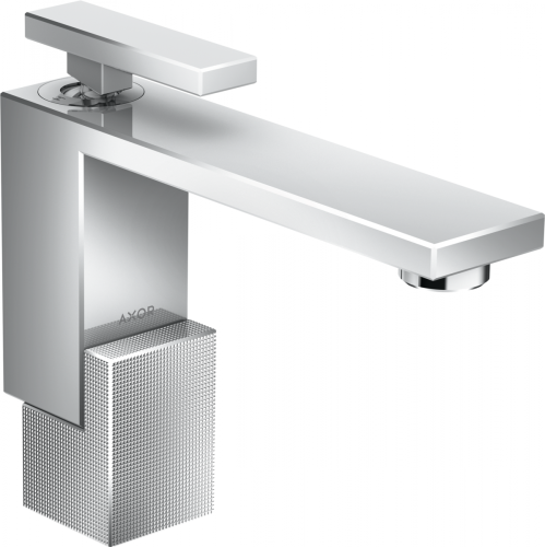 Hansgrohe AXOR EDGE egykaros gyémánt csiszolású mosdócsaptelep 130 push-open lefolyógarnitúrával, króm 46011000