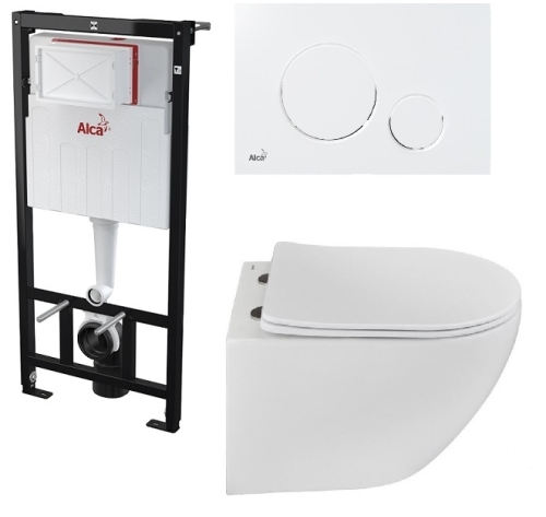 Alcaplast falsík alatti wc tartály komplett szett SZP-ALC4 (AM101/1120, M670, Teka-117320002)