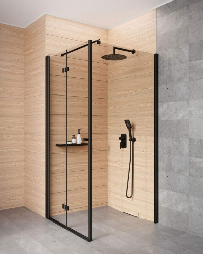 Deante Kerria Plus Walk-In 120 zuhanyfal, fekete KTS N32P