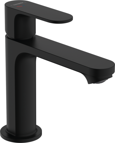 Hansgrohe Rebris S egykaros mosdócsaptelep 110, fém automata lefolyógarnitúrával, CoolStart, matt fekete 72527670