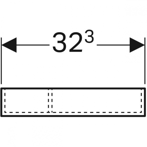 Geberit Xeno² fiókbetét T osztású, 32.3x6.2x15cm, faerezetes szürke/strukturált lakkozott felület 500.525.00.1