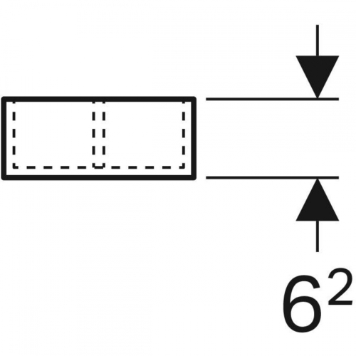 Geberit Xeno² fiókbetét T osztású, 32.3x6.2x15cm, faerezetes szürke/strukturált lakkozott felület 500.525.00.1