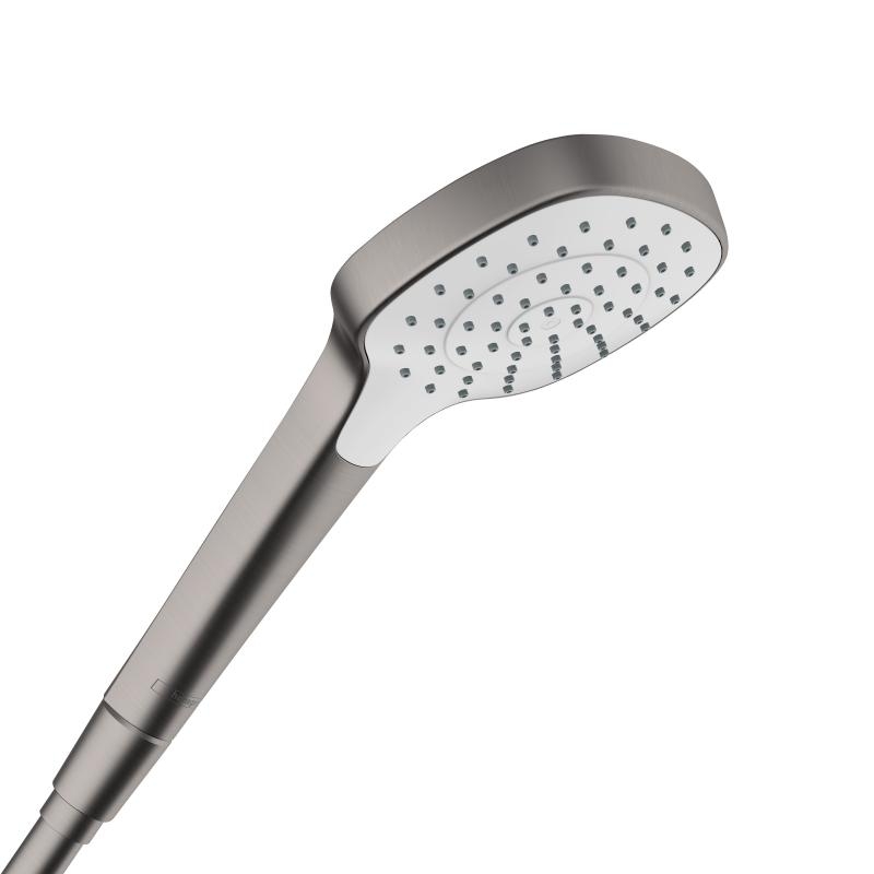 Hansgrohe Croma Select E 1jet kézizuhany szálcsiszolt fekete króm/fehér EcoSmart 9 l/perc 26815340