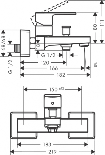 Hansgrohe Vernis Shape csaptelep szett, matt fekete SZP-HG23 (71560670, 71450670)