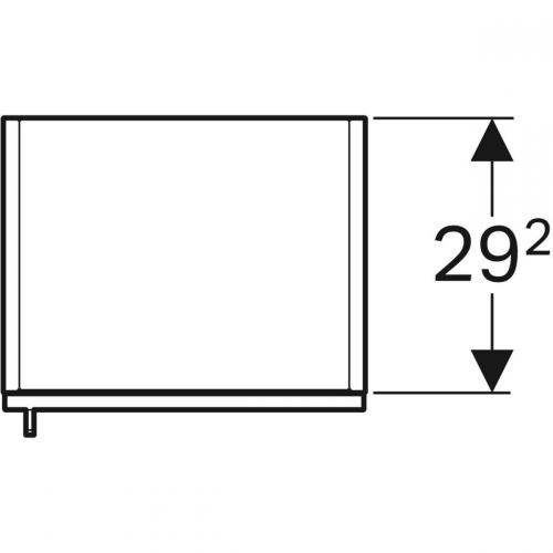 Geberit iCon magas szekrény egy ajtóval, 36x180x31.7cm, matt lakkozott fehér 841000000