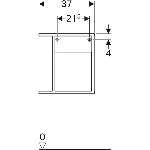 Geberit iCon oldalelem tárolódobozzal, 37x40x24.5cm, matt lakkozott fehér 841137000