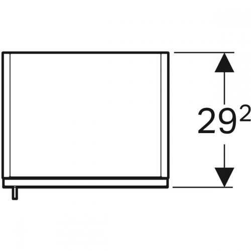 Geberit iCon magas szekrény egy ajtóval és külső tükörrel, 36x150x31.7cm, matt lakkozott láva 841151000