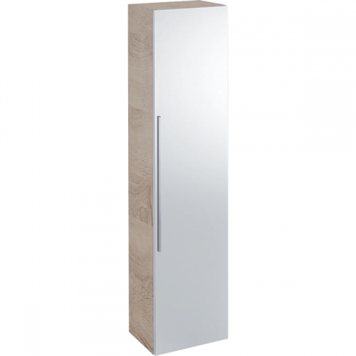 Geberit iCon magas szekrény egy ajtóval és külső tükörrel, 36x150x31.7cm, melaminos faszerkezet természetes tölgy (841152000)