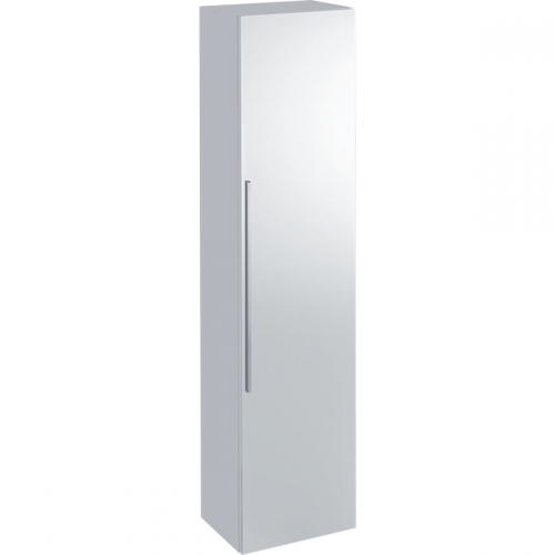 Geberit iCon magas szekrény egy ajtóval és külső tükörrel, 36x150x31.7cm, magasfényű lakkozott fehér 840150000