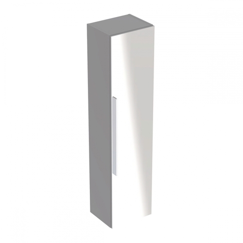 Geberit iCon magas szekrény egy ajtóval és külső tükörrel, 36x150x31.7cm, magasfényű lakkozott platina 840152000
