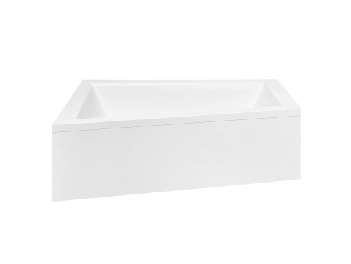 Besco INTIMA 150x85 cm balos aszimmetrikus kád, fehér WAIT-150-NL
