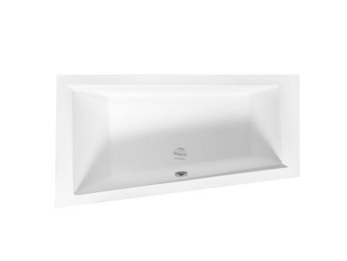 Besco INTIMA 150x85 cm balos aszimmetrikus kád, fehér WAIT-150-NL
