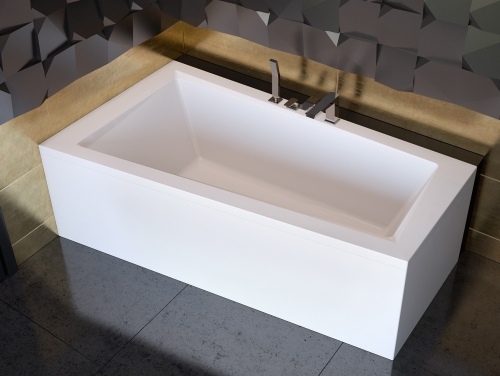 Besco INTIMA 160x90 cm balos aszimmetrikus kád, fehér WAIT-160-NL