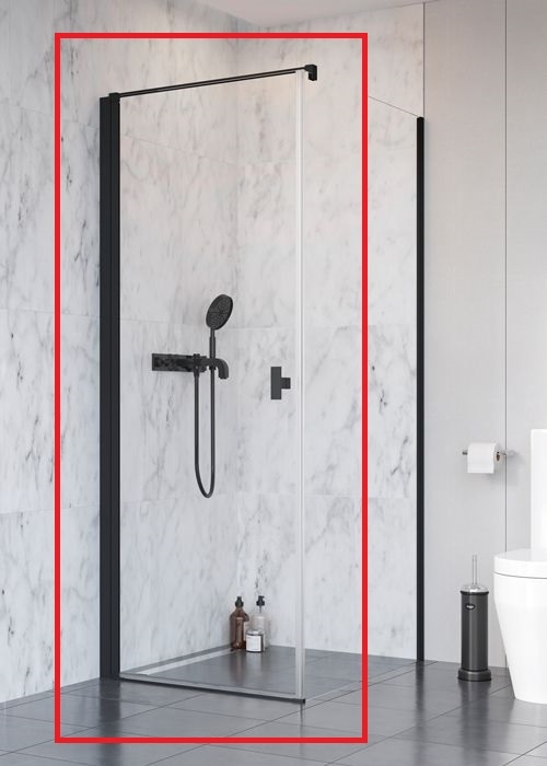Radaway Nes Black KDJ I 80 B zuhanyajtó, 80 cm-es balos 10022080-54-01L