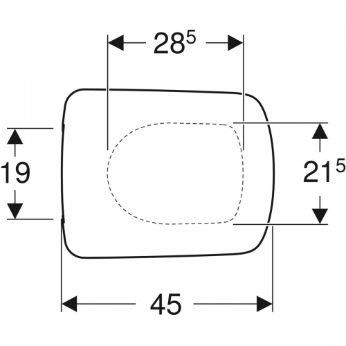 Geberit Selnova Compact WC-ülőke, szögletes design, rögzítés felülről, fehér 501.928.01.1
