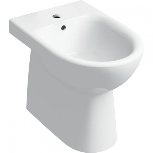 Geberit Selnova álló bidé, falhoz illeszkedő, rögzítés rejtett, 53cm, túlfolyóval 500.289.01.1