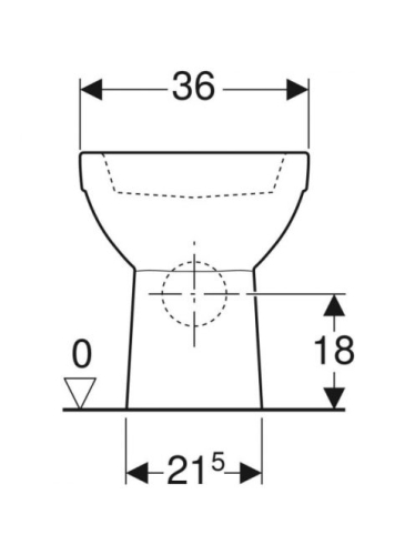 Geberit Selnova álló WC falon kívüli öblítőtartályokhoz monoblokk, mélyöblítésű, hátsó kifolyású, részben zárt forma, Rimfree, fehér 500.285.01.6