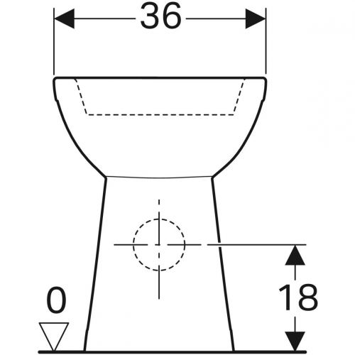 Geberit Selnova Comfort álló WC, monoblokkos kivitel, mélyöblítésű, hátsó kifolyású, magasított 500.284.01.1
