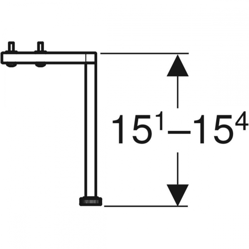 Geberit Smyle Square lábkészlet, fényes króm 500.367.00.1